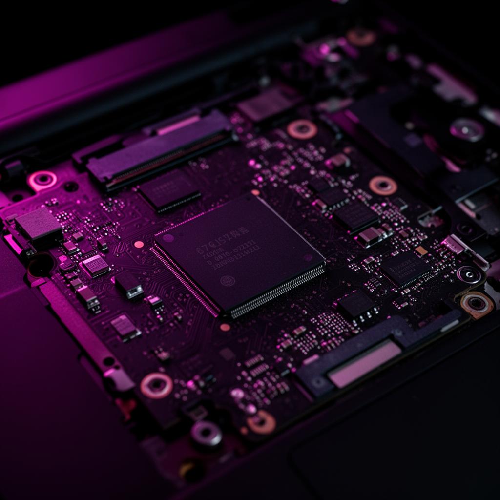 Placa madre de un equipo en proceso de reparación